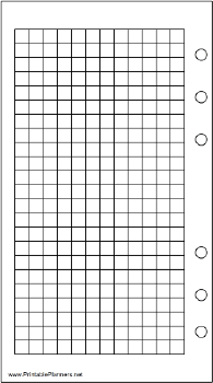 Printable Personal Organizer Grid Page - Left