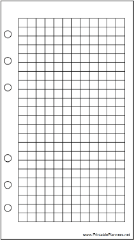 Printable Personal Organizer Grid Page - Right