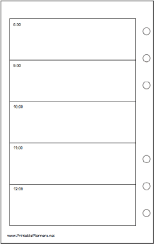 Printable Travel Organizer Daily Planner-Day On Two Pages - Left