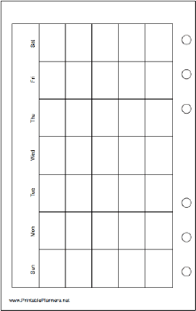 Printable Travel Organizer Monthly Planner-Month On A Page - Left (landscape)