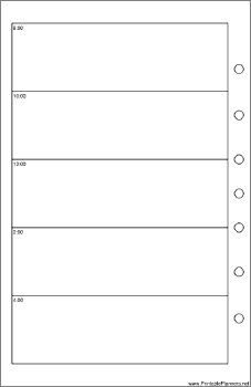 Printable Desktop Organizer Daily Planner-Day On A Page - Left