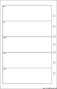 Printable Desktop Organizer Daily Planner-Day On Two Pages - Left