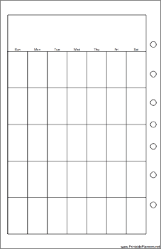 Printable Desktop Organizer Monthly Planner-Month On A Page - Left