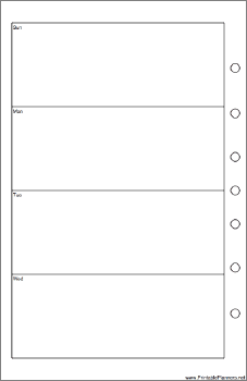 Printable Desktop Organizer Weekly Planner-Week On Two Pages - Left