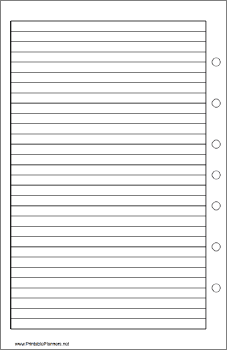 Printable Desktop Organizer Lined Note Page - Left (portrait)