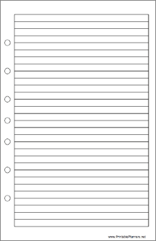 Printable Desktop Organizer Lined Note Page - Right (portrait)