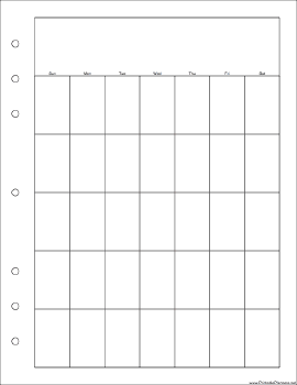 Printable Executive Organizer Monthly Planner-Month On A Page - Right