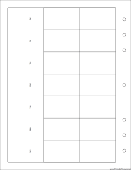 Printable Executive Organizer Monthly Planner-Month On Two Pages - Left (landscape)