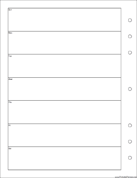 Printable Executive Organizer Weekly Planner-Week On A Page - Left