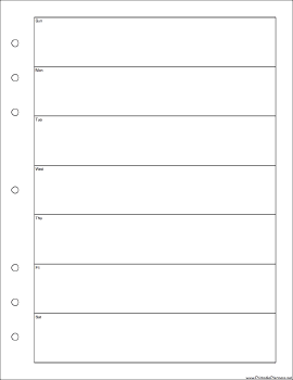 Printable Executive Organizer Weekly Planner-Week On A Page - Right