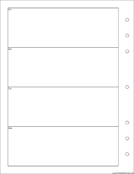 Printable Executive Organizer Weekly Planner-Week On Two Pages - Left