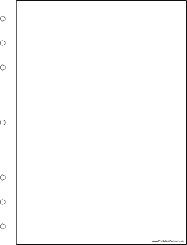 Printable Executive Organizer Blank Page - Right
