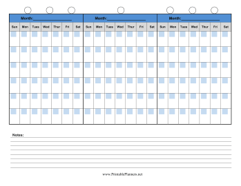 Printable 90 Day Calendar