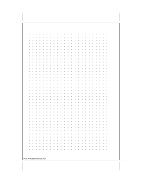 Printable A5 Dot Grid Left