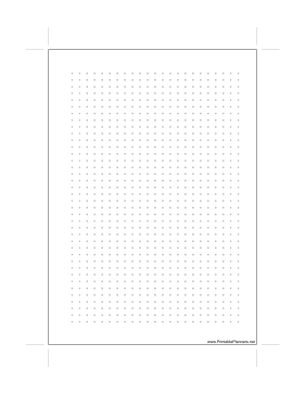 Printable A5 Dot Grid Right