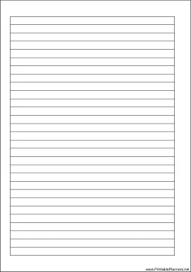 Printable A5 Organizer Lined Note Page - Left