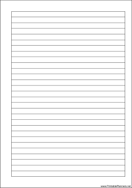 Printable A5 Organizer Lined Note Page - Right