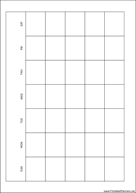 Printable A5 Organizer Monthly Planner-Month On A Page - Left (landscape)