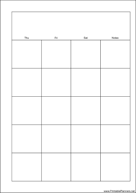 Printable A5 Organizer Monthly Planner-Month On Two Pages - Right
