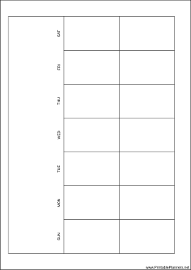 Printable A5 Organizer Monthly Planner-Month On Two Pages - Left (landscape)