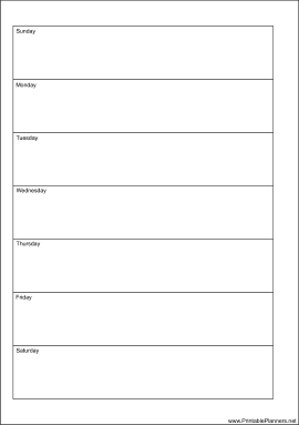 Printable A5 Organizer Weekly Planner-Week On A Page - Left