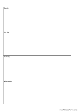 Printable A5 Organizer Weekly Planner-Week On Two Pages - Left