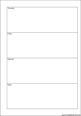 Printable A5 Organizer Weekly Planner-Week On Two Pages - Right