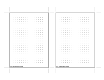 Printable A6 Dot Grid Left