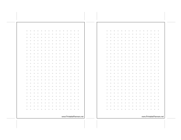 Printable A6 Dot Grid Right
