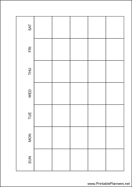 Printable A6 Organizer Monthly Planner-Month On A Page - Right (landscape)