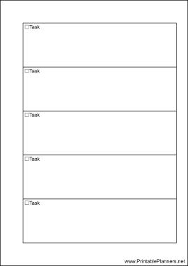 Printable A6 Organizer To Do List - Right