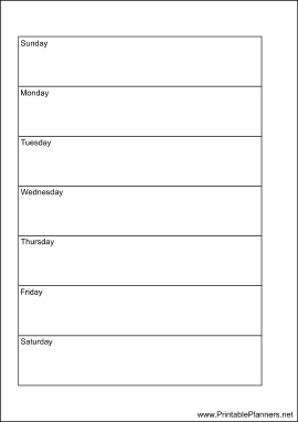 Printable A6 Organizer Weekly Planner-Week On A Page - Left