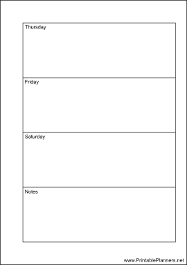 Printable A6 Organizer Weekly Planner-Week On Two Pages - Right