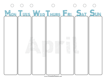 Printable April Weekly Planner