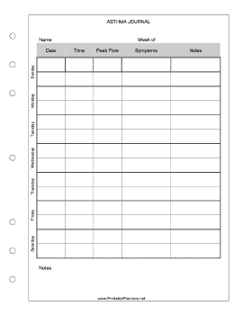 Printable Asthma Journal