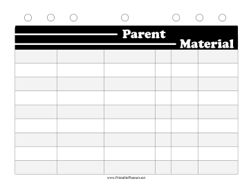 Printable BW Student Planner Parent Material