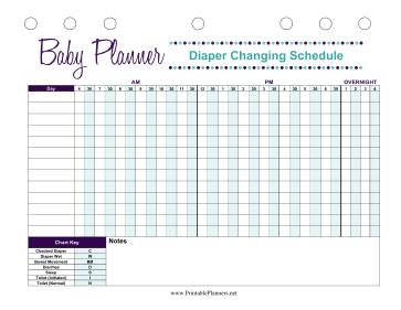 Printable Baby Planner Diaper Schedule