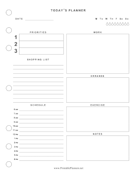 Printable Basic Daily Planner