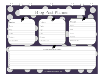 Printable Blog Planner