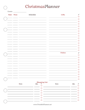 Printable Christmas Planner