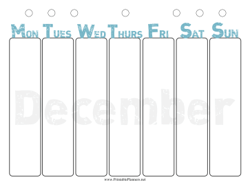 Printable December Weekly Planner