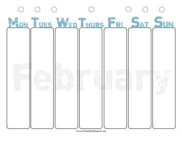 Printable February Weekly Planner