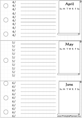 Printable Future Log Apr-Jun