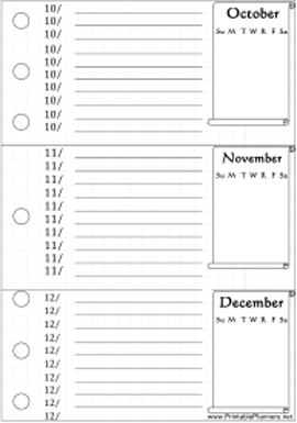 Printable Future Log Oct-Dec