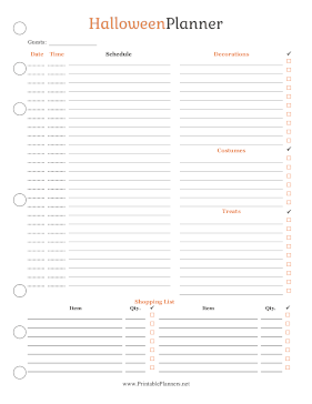 Printable Halloween Planner
