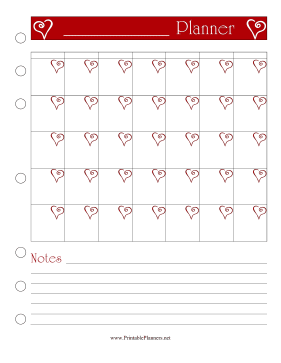 Printable Heart Planner