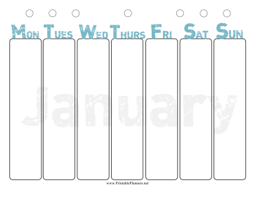 Printable January Weekly Planner