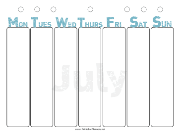 Printable July Weekly Planner