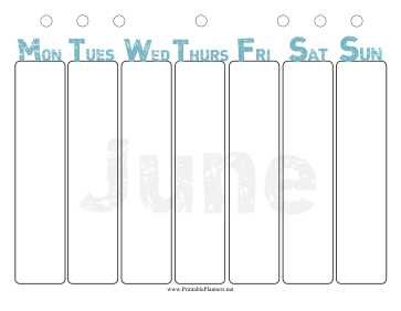 Printable June Weekly Planner