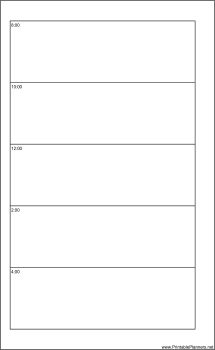 Printable Large Cahier Planner Day On Two Pages - Left